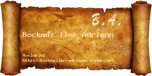 Bockmüller Adrienn névjegykártya